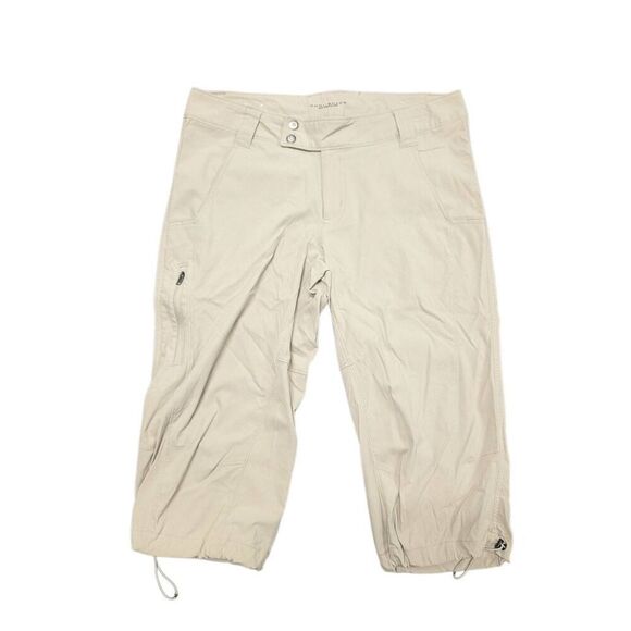 Columbia Pants Tan Nylon Blend Omni-Shield Sun Protection Hiking Women's 12 - Picture 1 of 5